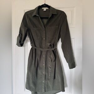 Lucky Brand Dark Green Long Sleeve Dress